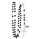 Rosary in 925 silver Miraculous Mary garnet 6 mm s4