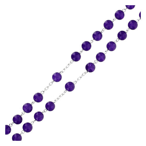 Rosenkranz mit Amethystperlen (8 mm) – 925er Silber, vollständig von Hand gefertigt 3
