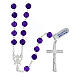 Rosary of 925 silver and amethyst, 0.03 in beads s1