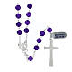 Rosary of 925 silver and amethyst, 0.03 in beads s2