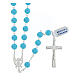 Turquoise beads rosary 8 mm 925 silver s1