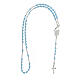 Wearable rigid blue rosary in 925 silver, 4 mm beads s4