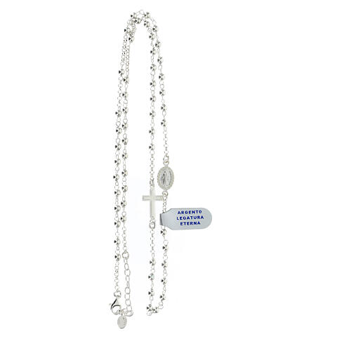 Men's rosary in 925 silver with eternal cross binding 3