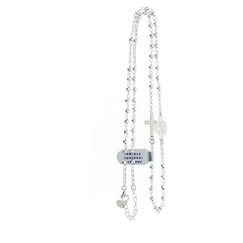 Rosary for man of 925 silver, faceted beads and eternal bond 3