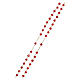 Rosario cristallo rosso corallo Sacro Cuore argento 925 dorato s3