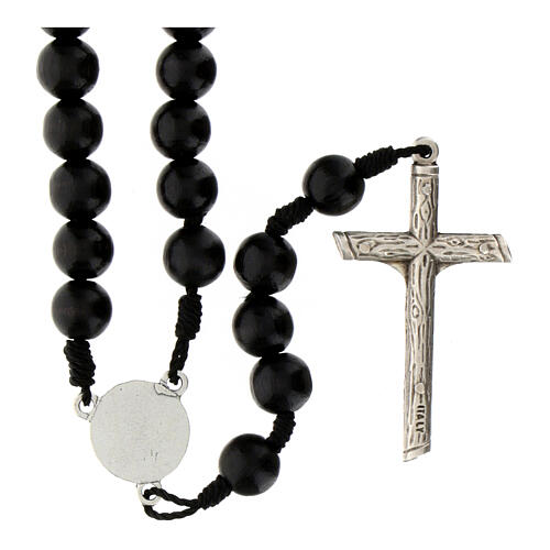 Carlo Acutis black rosary with carabiner 3