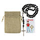 Carlo Acutis black rosary with carabiner s1