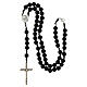 Carlo Acutis black rosary with carabiner s5