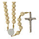 Rosary necklace of Carlo Acutis, cream-coloured wood s3