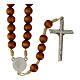 Wooden rosary with Carlo Acutis' medal s3