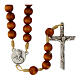 Wooden rosary with Carlo Acutis medal s2