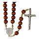 Wooden rosary with Carlo Acutis medal s3