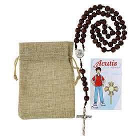 Carlo Acutis rosary in rosewood