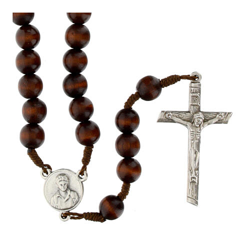 Carlo Acutis rosary in rosewood 9