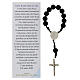 Black single decade rosary of Carlo Acutis s2