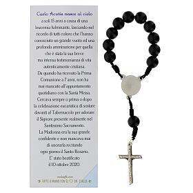 Decina rosario Carlo Acutis nero