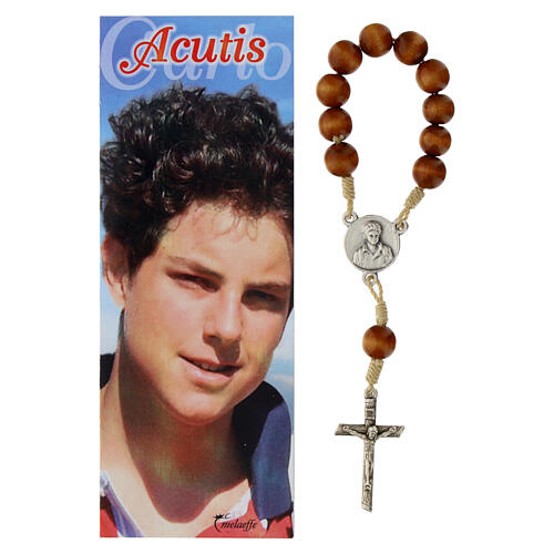 Brown single decade rosary, Carlo Acutis 1