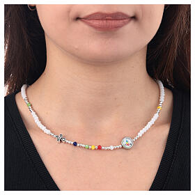 Crystal necklace of the Jubilee 2025, white stones