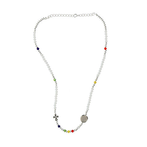 Collana cristallo Giubileo 2025 pietre bianche 4