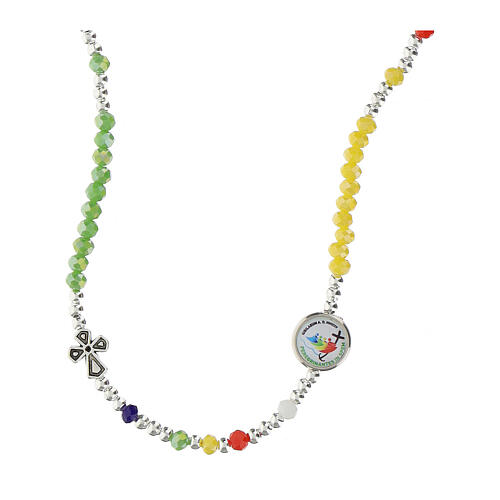 Collier Jubilé 2025 pierres cristal colorées 1