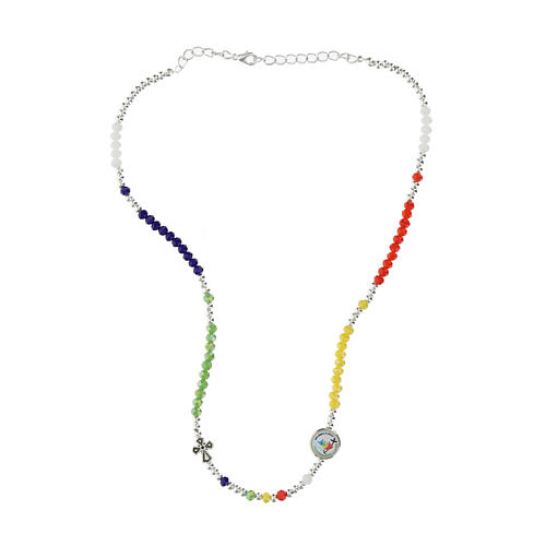 Collier Jubilé 2025 pierres cristal colorées 3