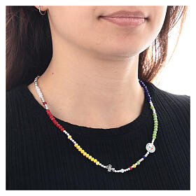 Collana Giubileo 2025 pietre cristallo colorate