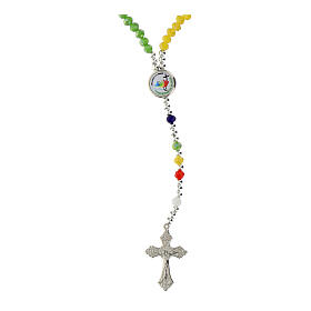 Rosary necklace of Jubilee 2025, colourful crystal