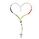 Rosary necklace of Jubilee 2025, colourful crystal s3