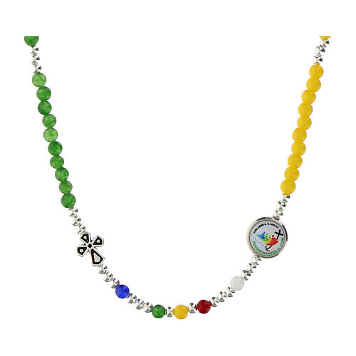 Jubilee 2025 necklace with colored semiprecious stones 1