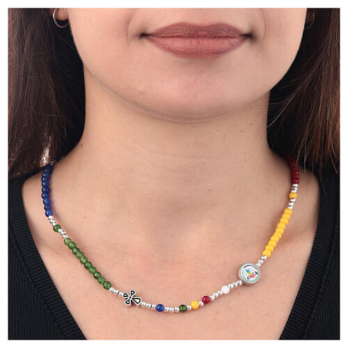Jubilee 2025 necklace with colored semiprecious stones 2