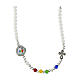 Necklace of Jubilee 2025, white and colourful stones s1