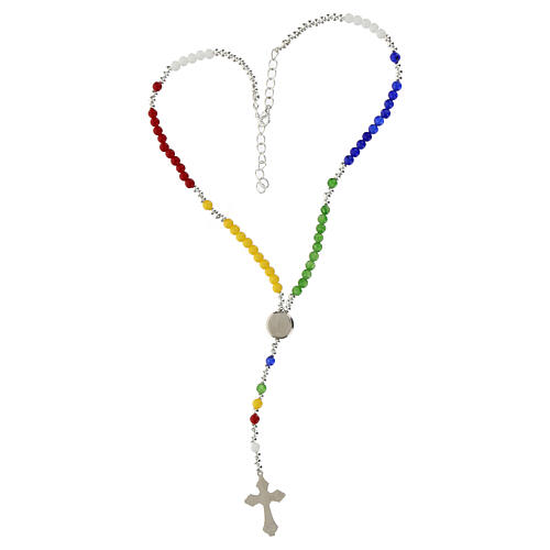 Rosary necklace of hard stones, Jubilee 2025 4