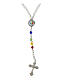 Rosary necklace of hard stones, colours and logo of Jubilee 2025 s1