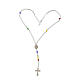 Rosary necklace of hard stones, colours and logo of Jubilee 2025 s4