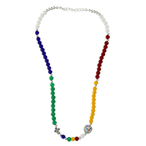 Collier pierres semi-précieuses Jubilé 2025 coloré 3