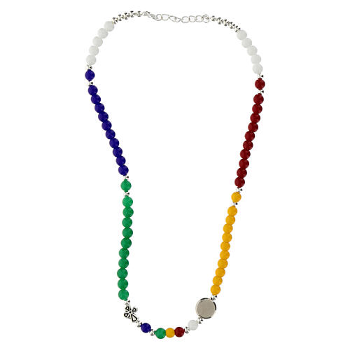 Collier pierres semi-précieuses Jubilé 2025 coloré 4