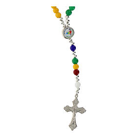 Collar rosario Jubileo 2025 piedras duras coloreadas