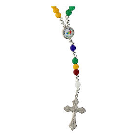 Jubilee 2025 rosary necklace with colored hard stones