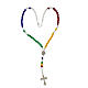 Jubilee 2025 rosary necklace with colored hard stones s4