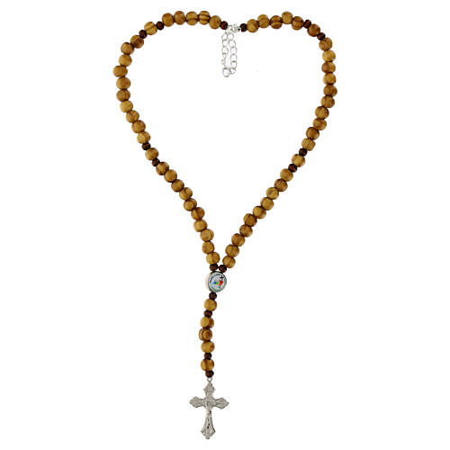 Jubilee 2025 rosary in olive wood 3