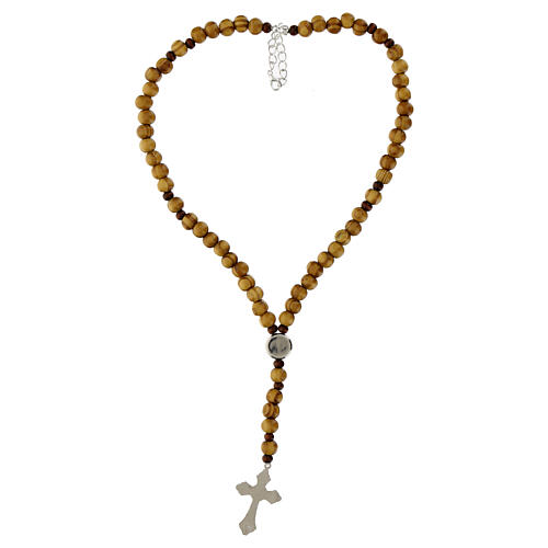 Jubilee 2025 rosary in olive wood 4