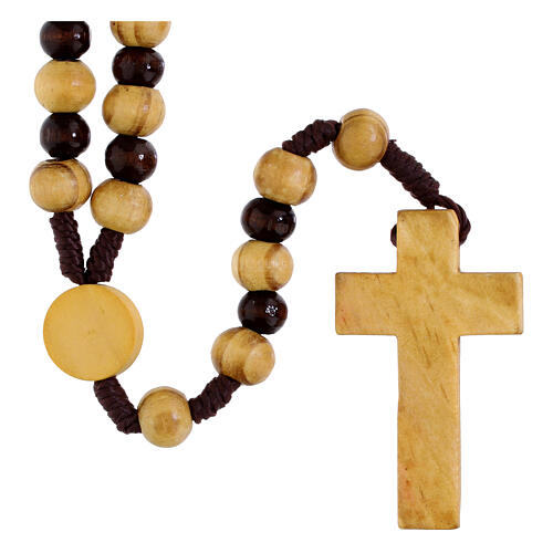 Jubilee 2025 rosary in olive wood 2