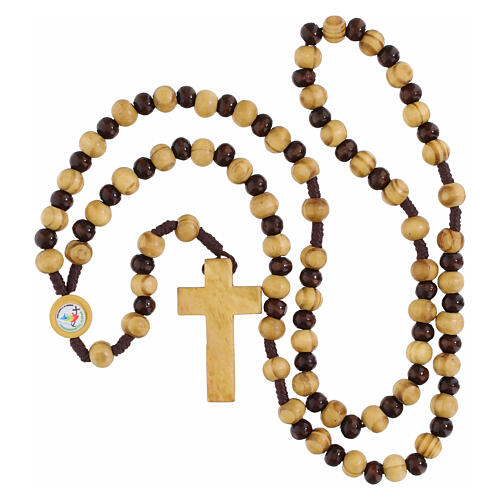 Jubilee 2025 rosary in olive wood 4