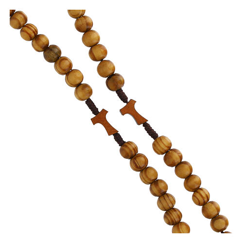 Rosario logo Giubileo croce tau legno 5