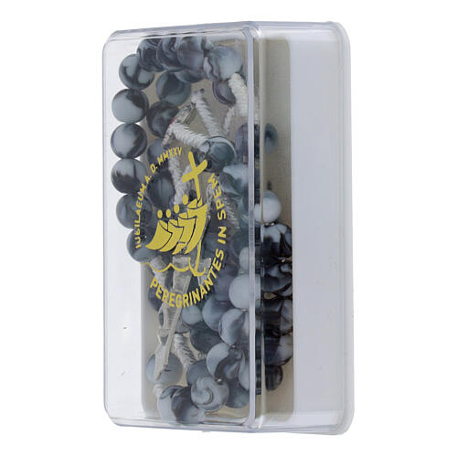 Jubilee Rosary with White and Black Acrylic Beads 4