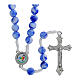Jubilee rosary with white and blue acrylic beads s1