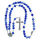 Jubilee rosary with white and blue acrylic beads s6