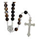 Jubilee rosary, white and brown acrylic beads s3
