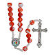 Jubilee Rosary with White and Red Acrylic Beads s1