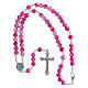 Jubilee rosary, beads of white and pink acrylic s6